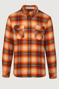 Red Sun Shadow Plaid Cashmere Shirt