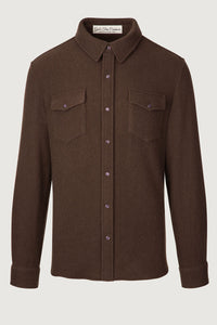Chocolate Brown Solid Cashmere Shirt