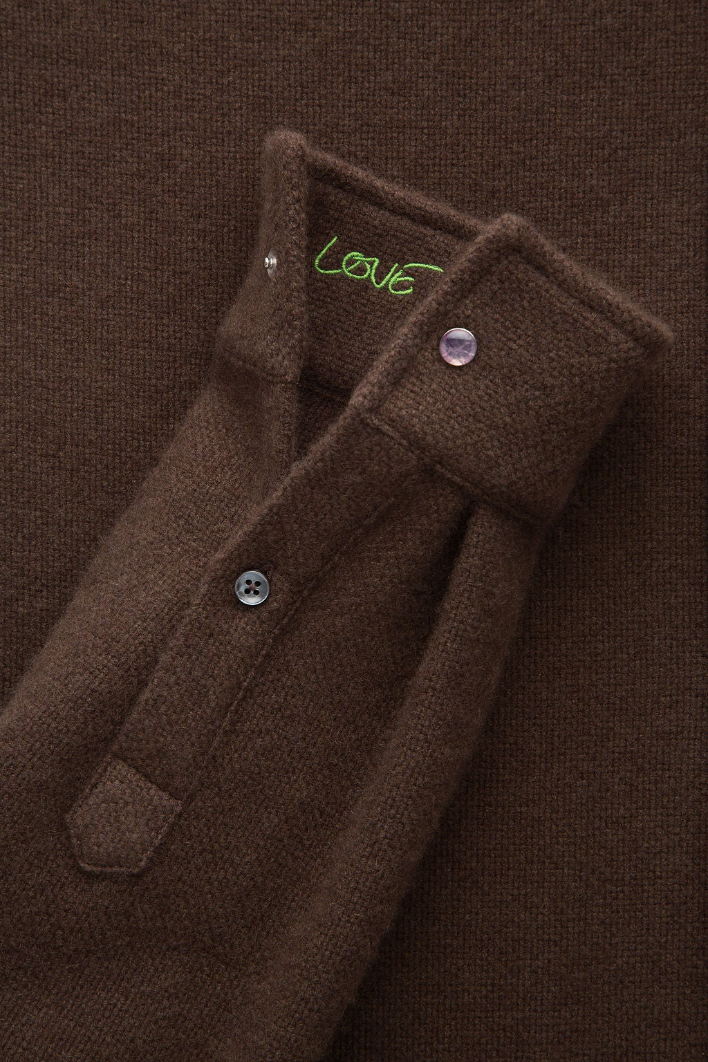 Chocolate Brown Solid Cashmere Shirt