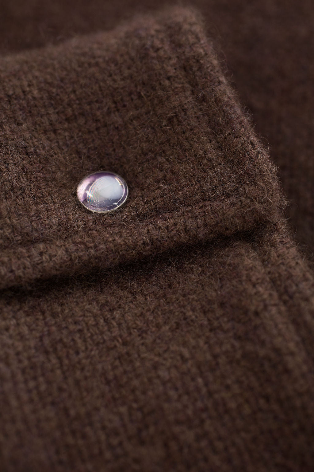 Chocolate Brown Solid Cashmere Shirt