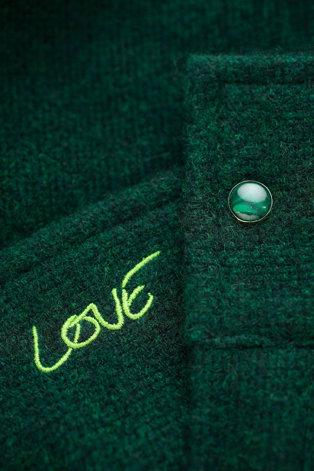 Hunter Green Solid Cashmere Shirt