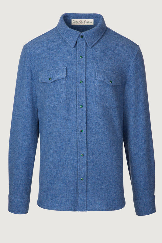 Denim Solid Cashmere Shirt