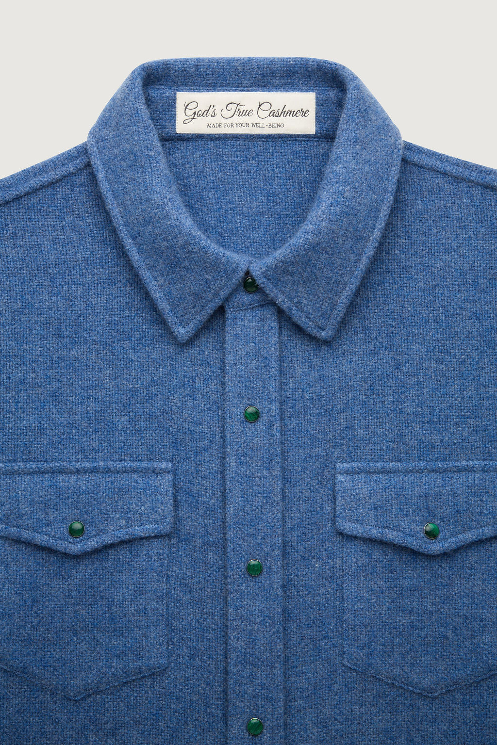 Denim Solid Cashmere Shirt