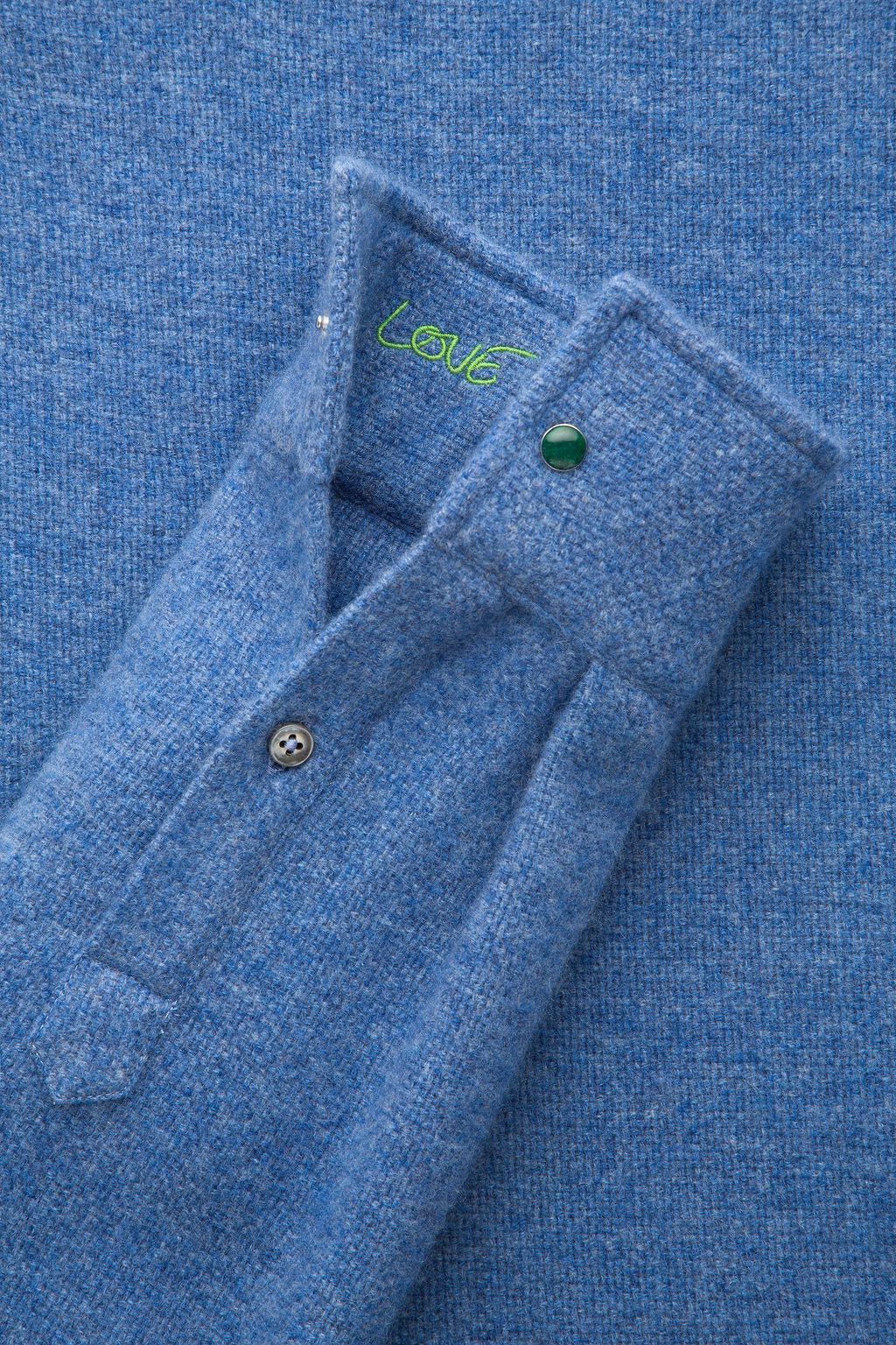 Denim Solid Cashmere Shirt