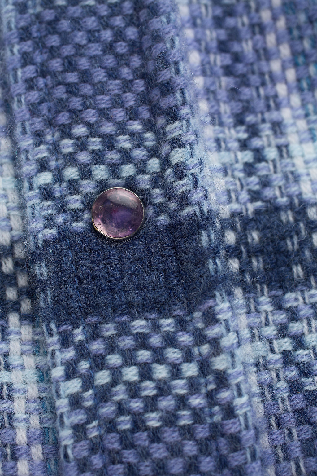Blue Uniform Plaid Cashmere Shirt