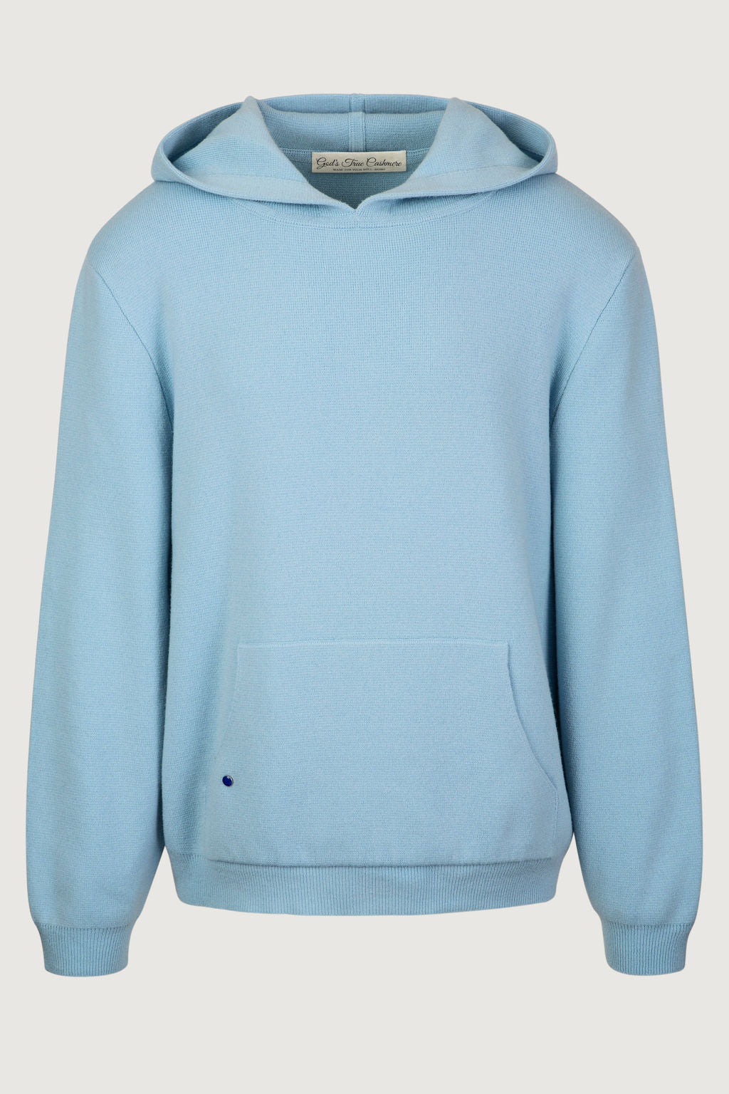 Azure Blue Knit Cashmere Hoodie