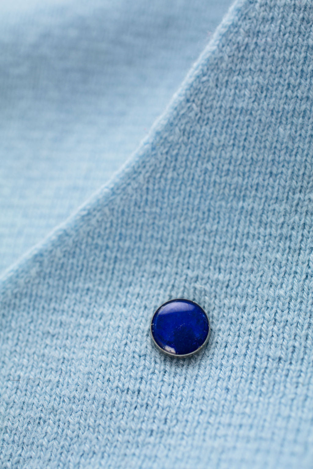 Azure Blue Knit Cashmere Hoodie