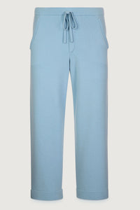 Azure Blue Knit Cashmere Trackpant