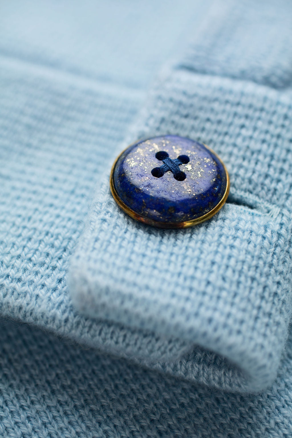 Azure Blue Knit Cashmere Trackpant