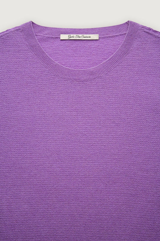 Lilac Signature Knit Cashmere T-Shirt
