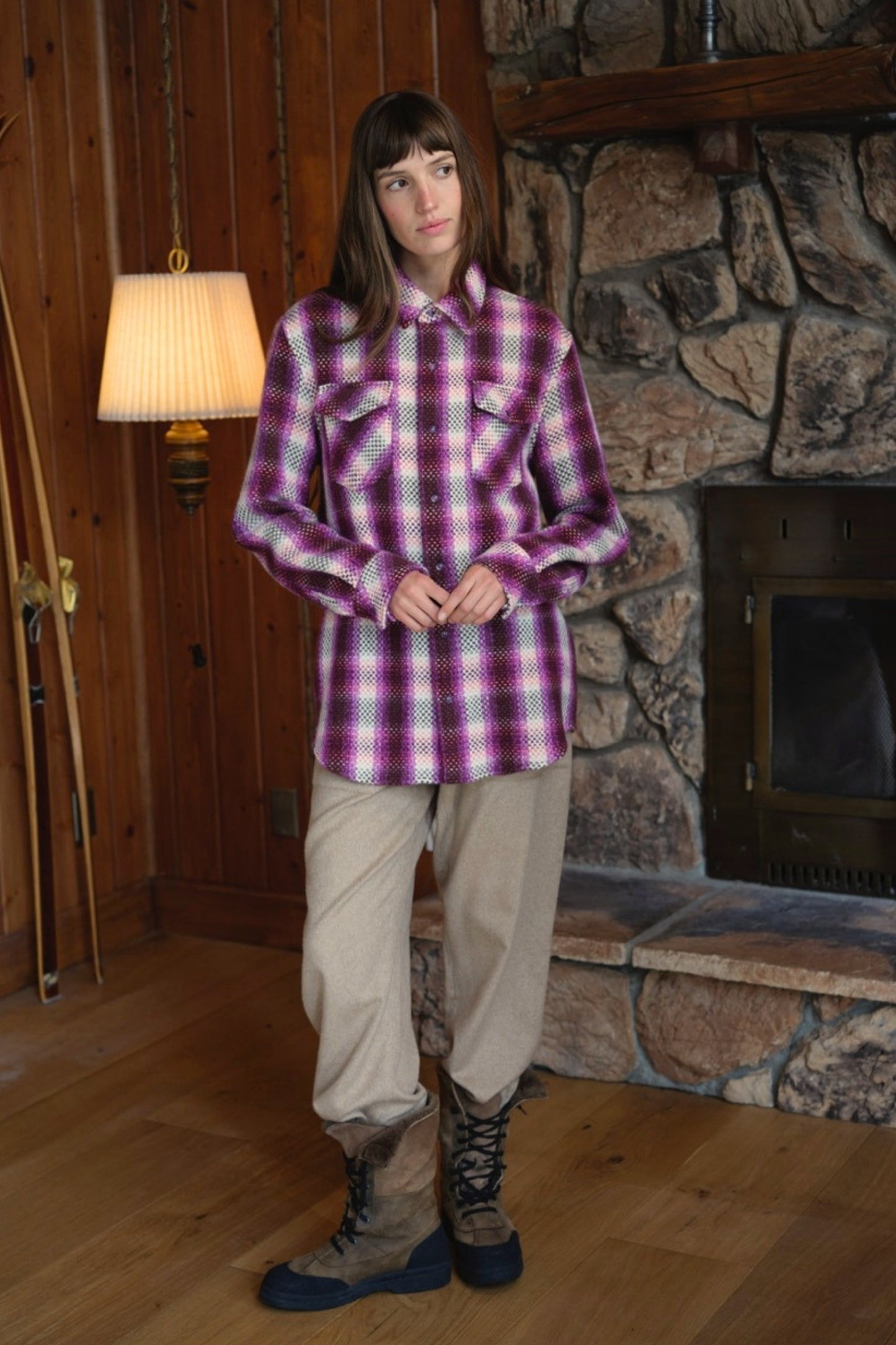 Frontier Plaid Cashmere Shirt