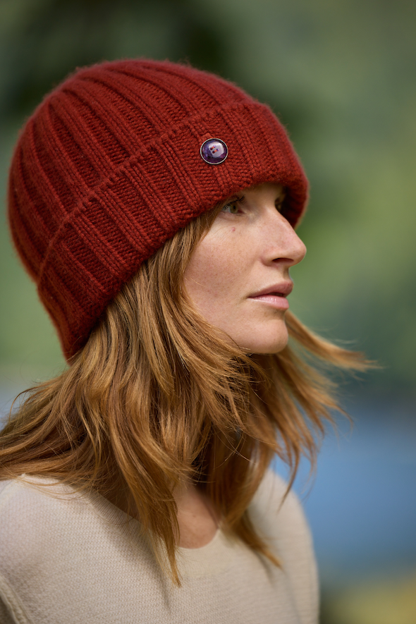 Sienna Cashmere Rib Beanie