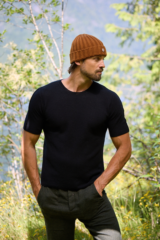 Vicuna Cashmere Rib Beanie