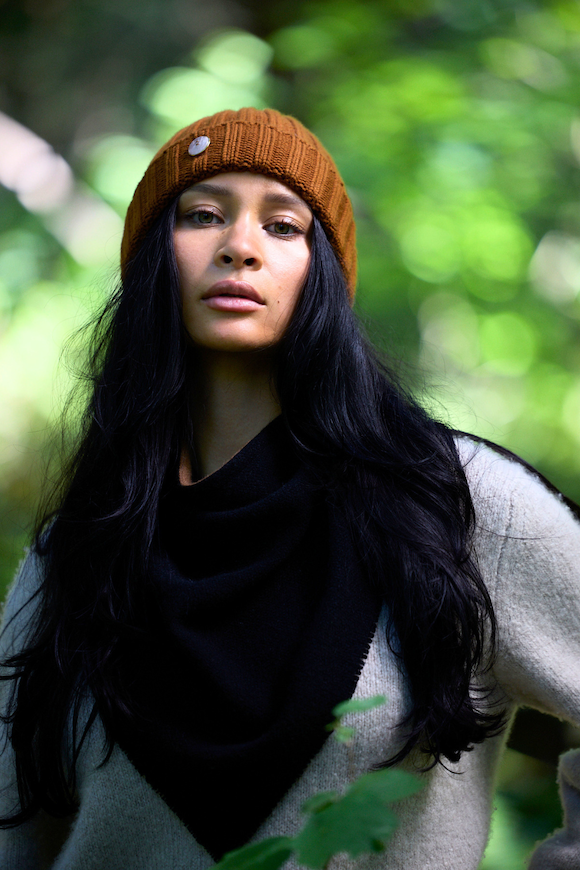 Vicuna Cashmere Rib Beanie