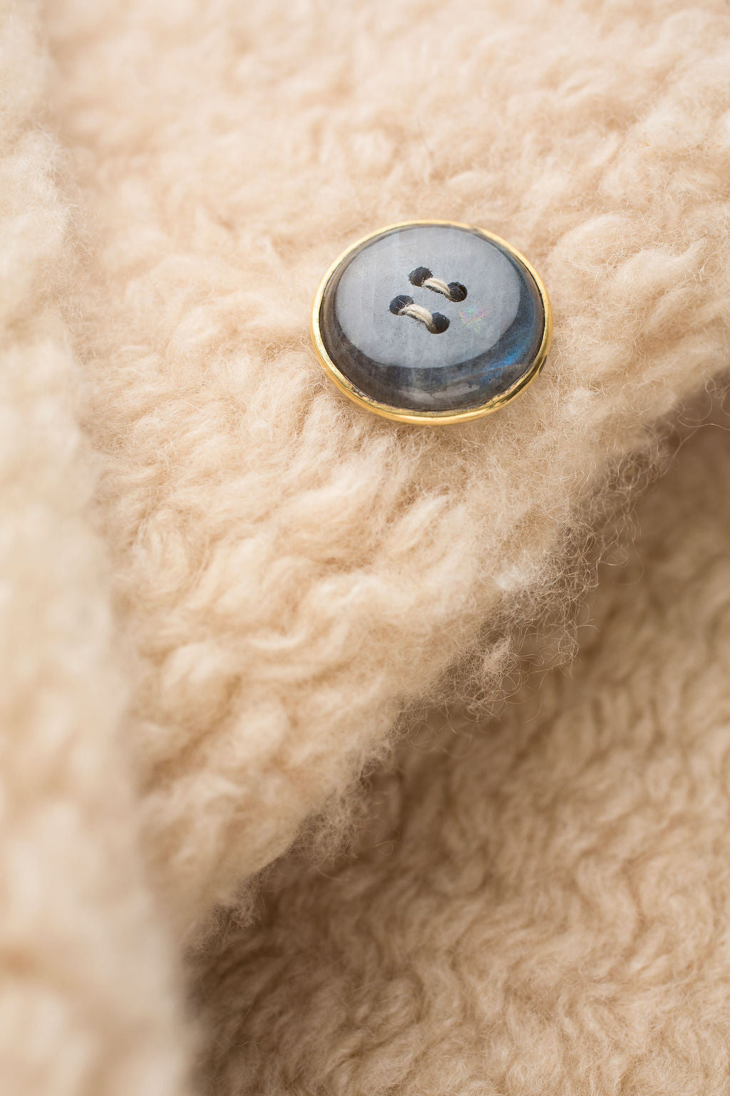Army Cashmere Bomber Jacket with Detachable Fur Scarf