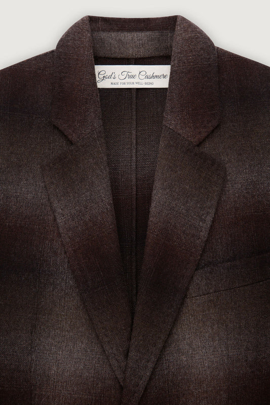 Chocolate Brown Lightweight Cashmere Travel Blazer