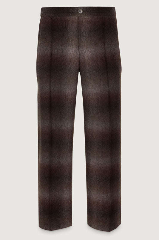 Chocolate Brown Cashmere Tailored Pant
