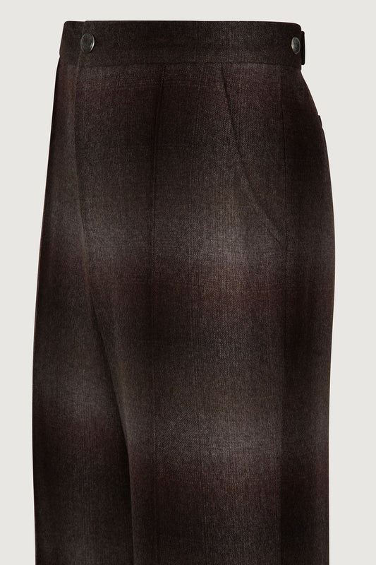 Chocolate Brown Cashmere Tailored Pant