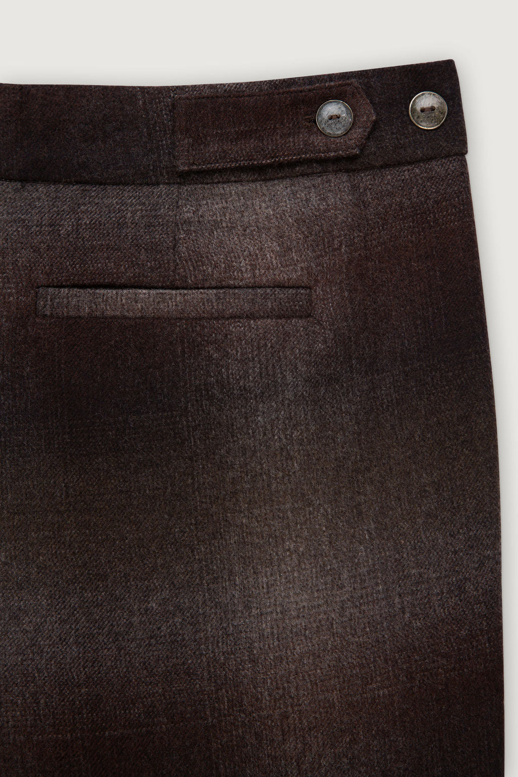 Chocolate Brown Cashmere Tailored Pant