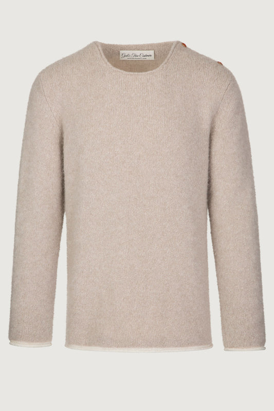 Sand Long Sleeve Boucle Knit Sweater