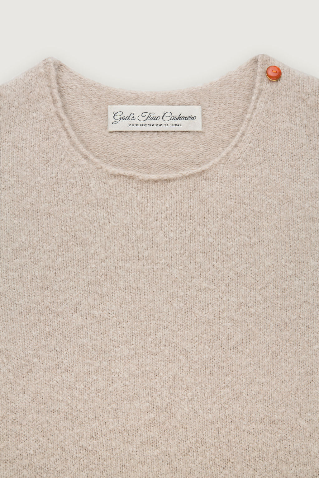 Sand Long Sleeve Boucle Knit Sweater