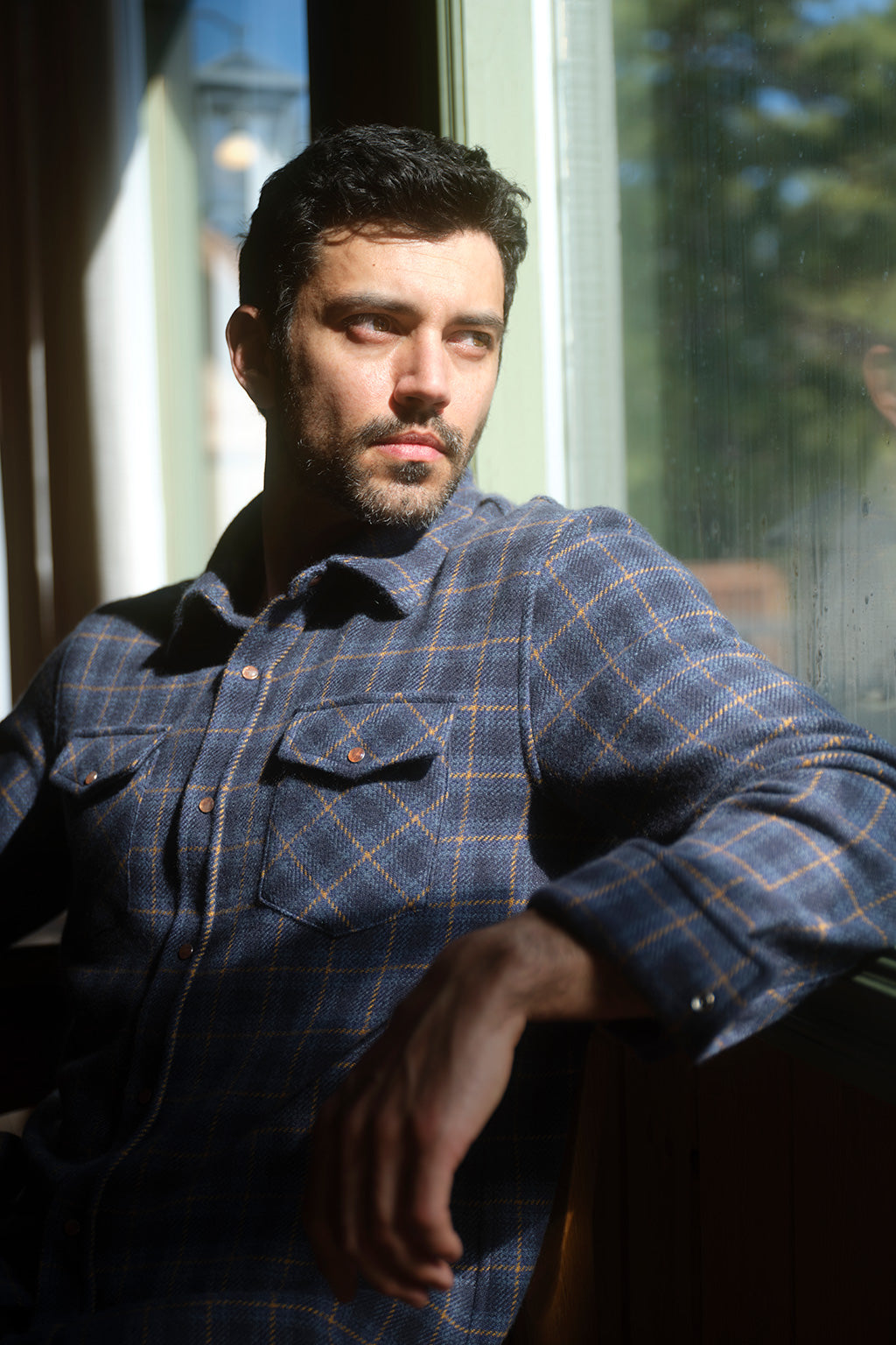 Rugged Explorer Plaid Cashmere Shirt