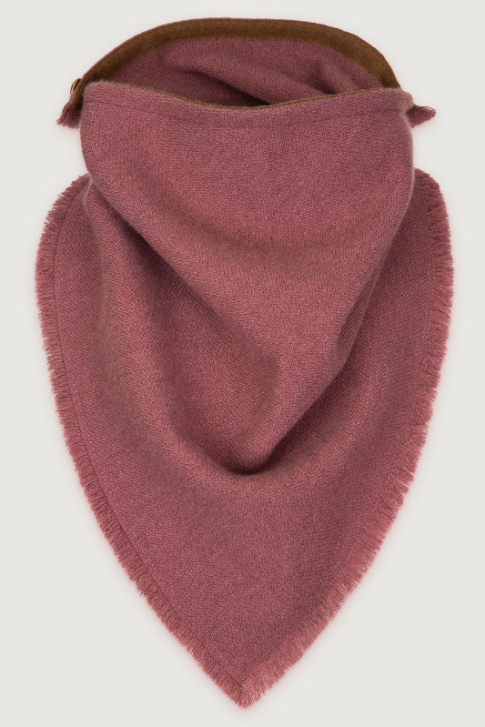 Rose Solid Cashmere Bandana