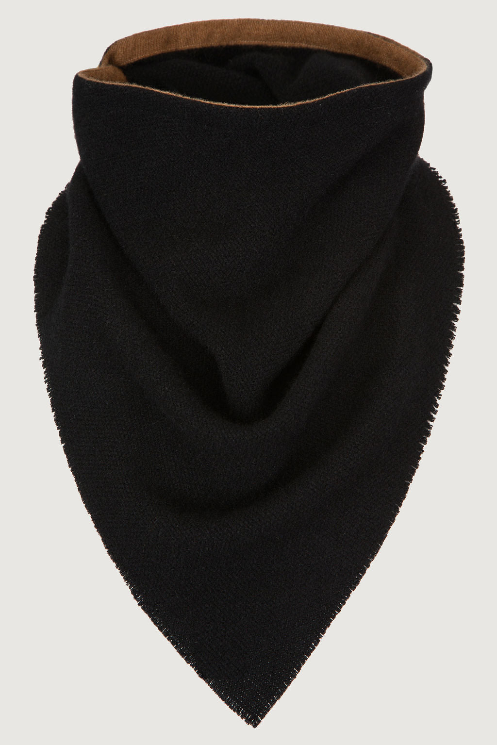 Black Solid Cashmere Bandana