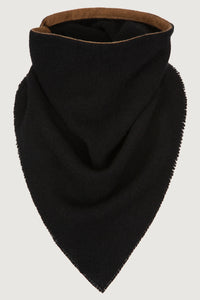 Black Solid Cashmere Bandana