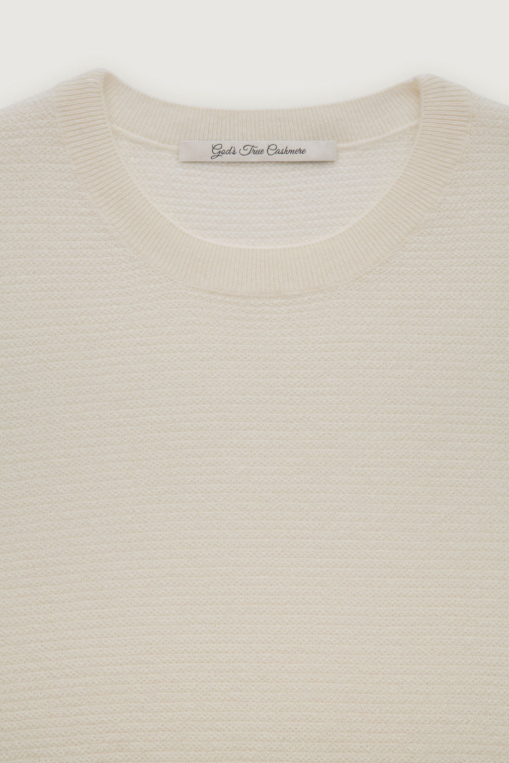 Ivory Classic Cashmere Knit T-Shirt