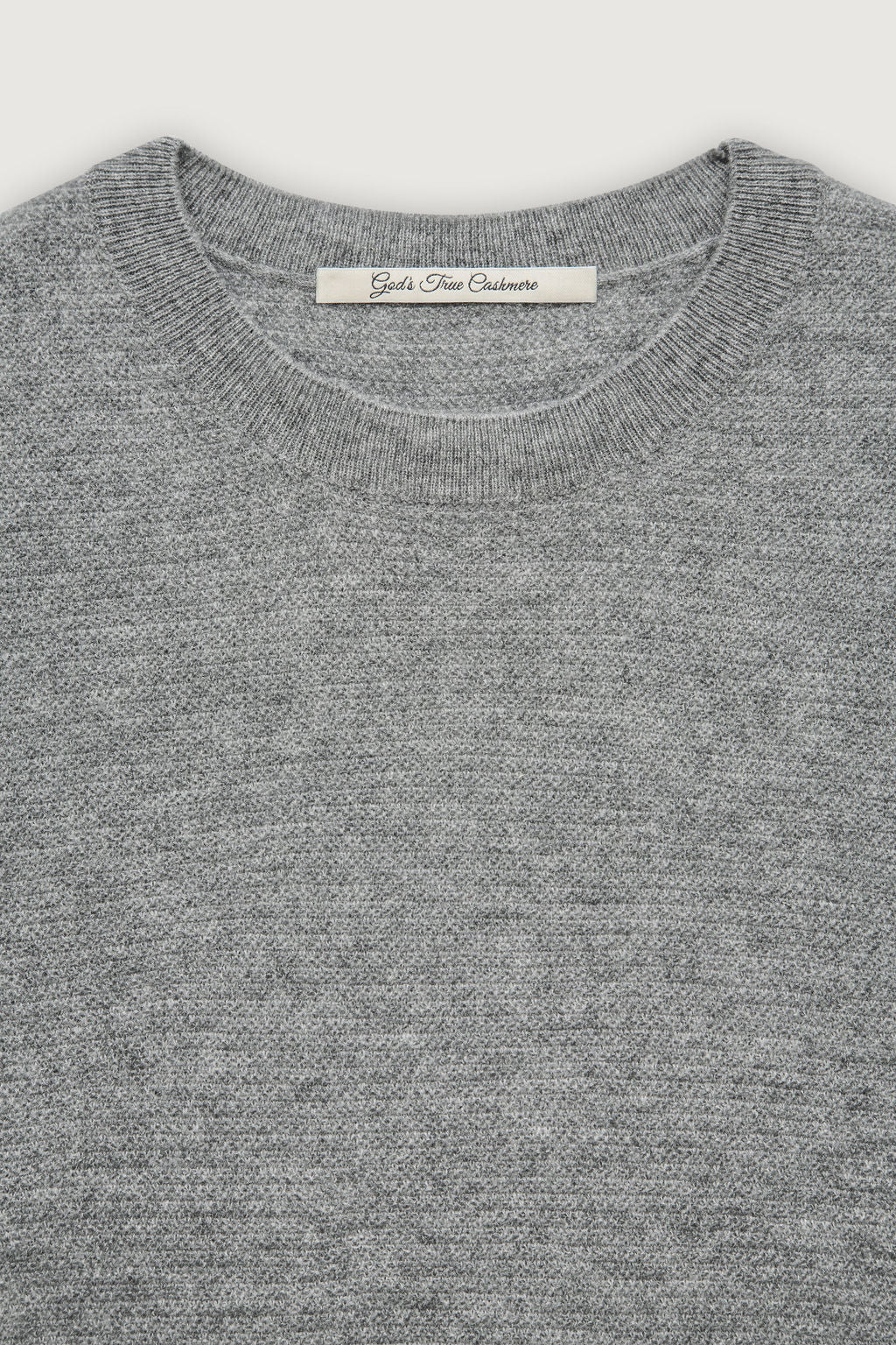 Heather Grey Classic Cashmere Knit T-Shirt