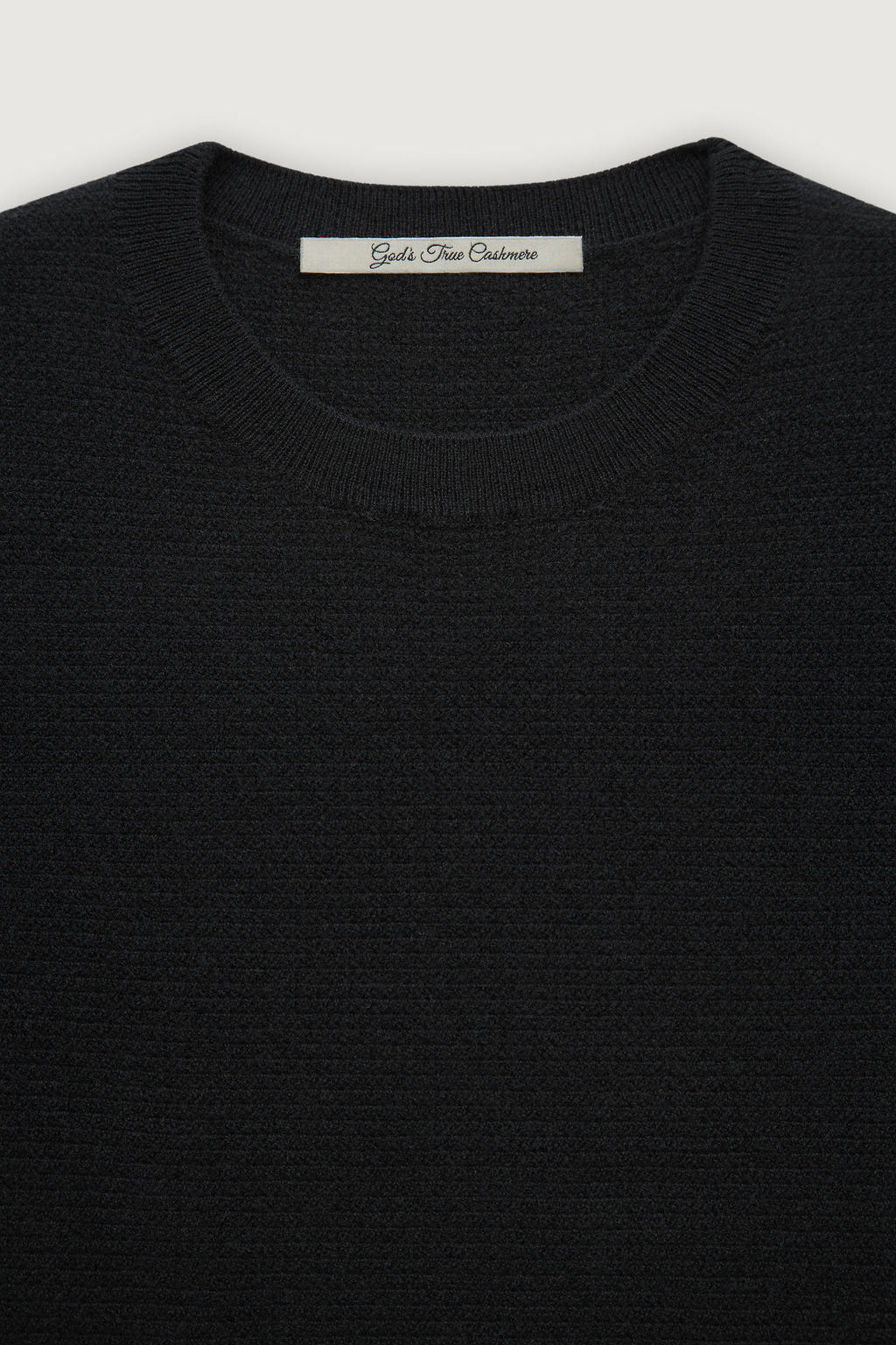 Black Classic Cashmere Knit T-Shirt