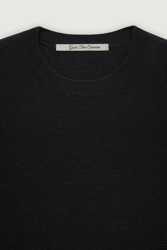Black Classic Cashmere Knit T-Shirt