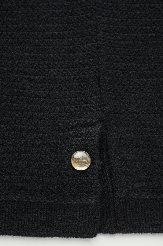 Black Classic Cashmere Knit T-Shirt