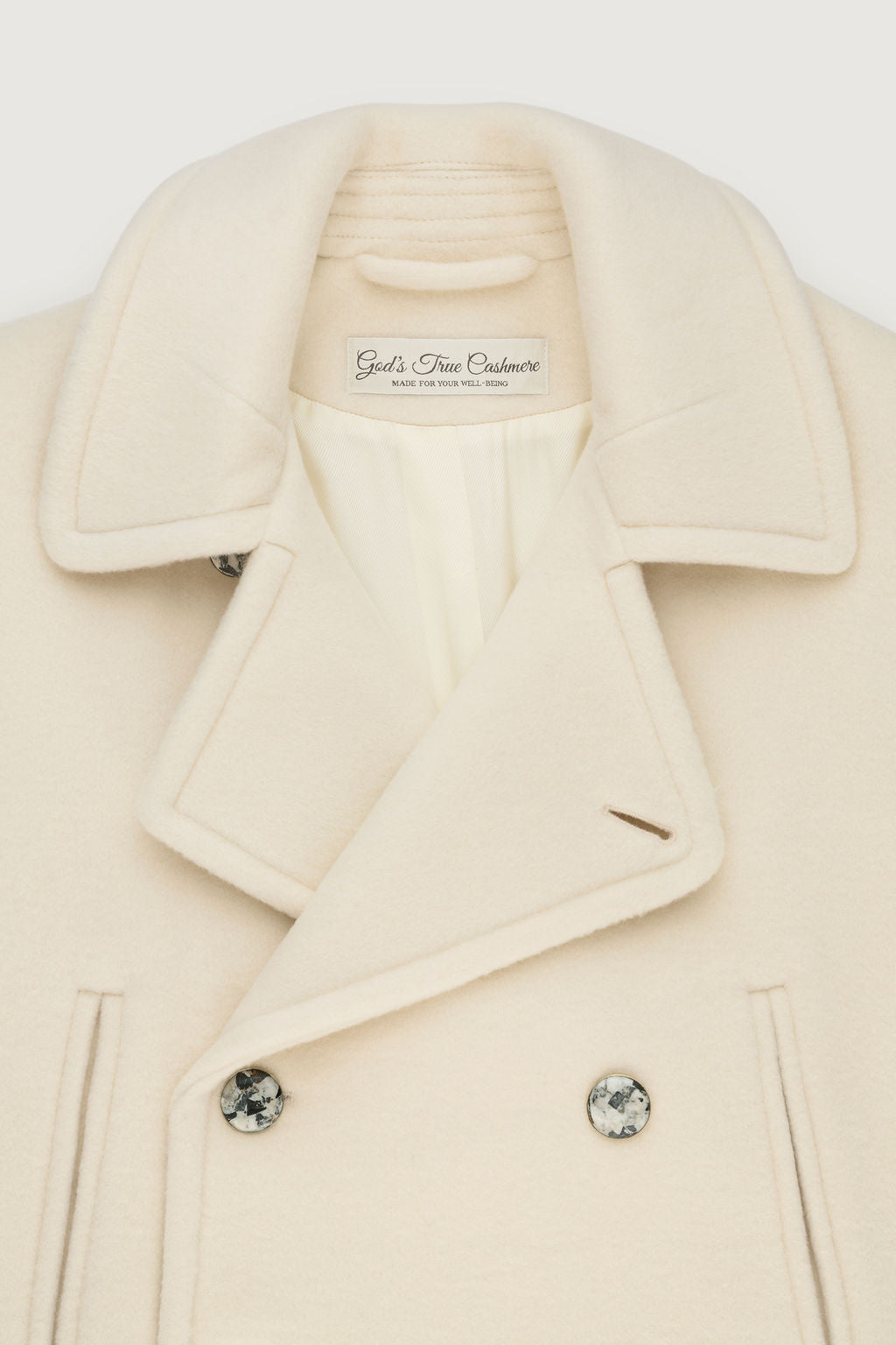 Ivory Cashmere Peacoat