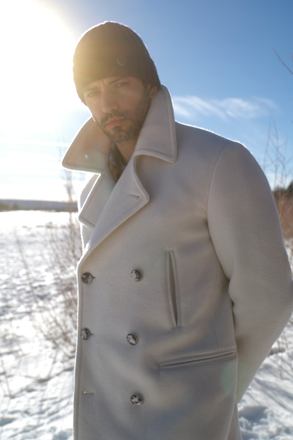 Ivory Cashmere Peacoat