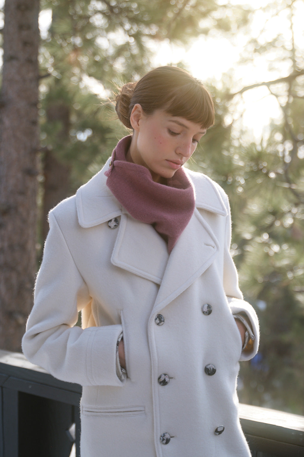 Ivory Cashmere Peacoat