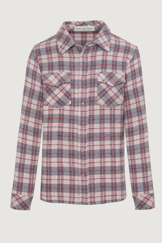 Pink Tartan Cashmere Shirt