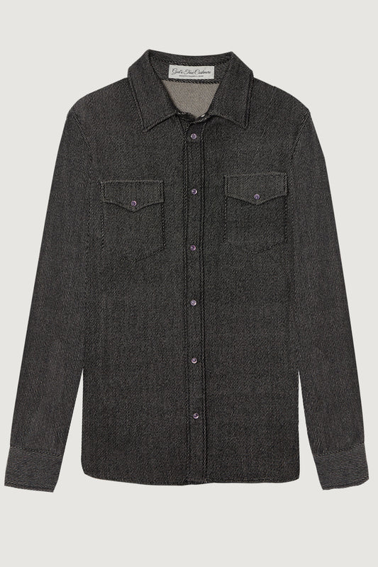 Black Denim Cashmere Shirt