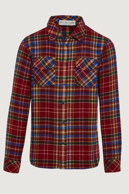 Rust Tartan Cashmere Shirt