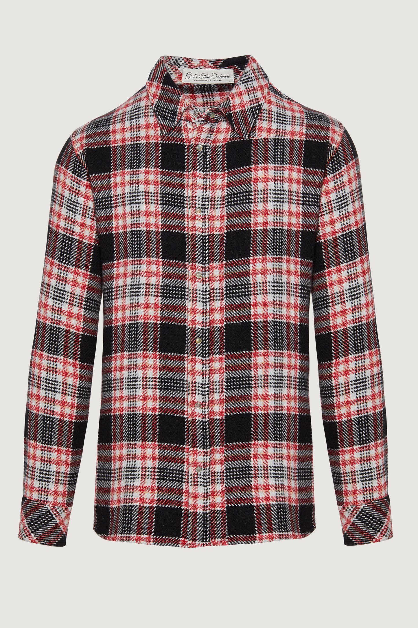 Amber Black Tartan Cashmere Shirt