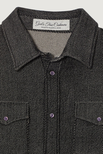 Black Denim Cashmere Shirt