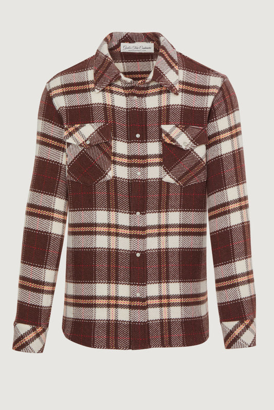 Chestnut Tartan Cashmere Shirt