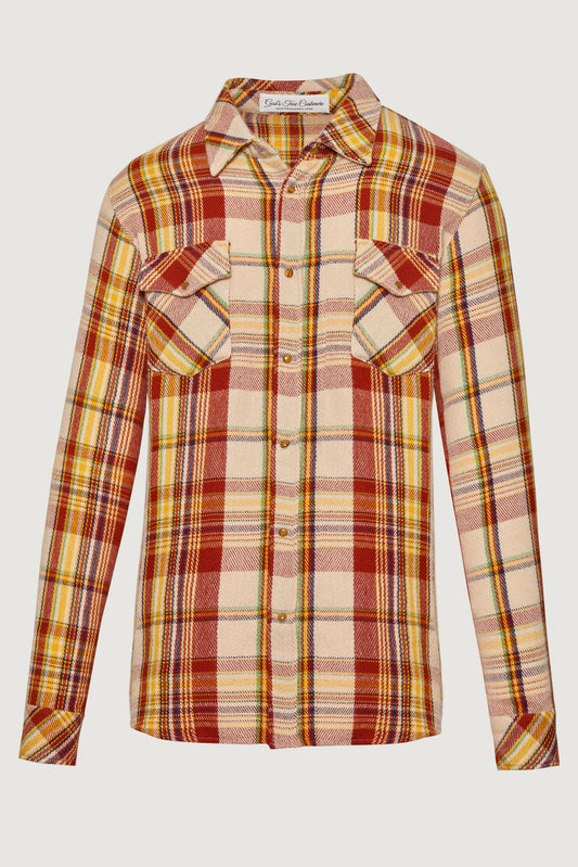 Cinnamon Tartan Cashmere Shirt