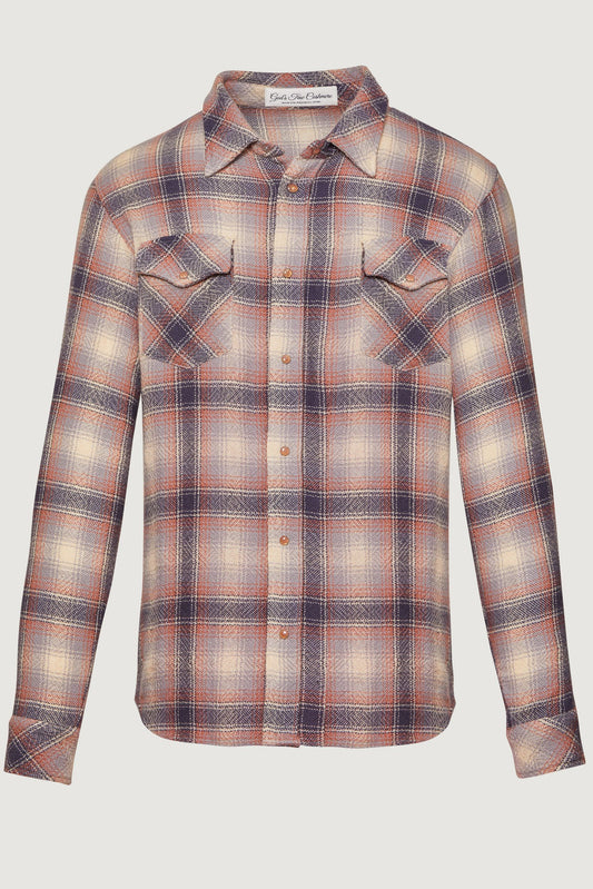 Lavender Tartan Cashmere Shirt