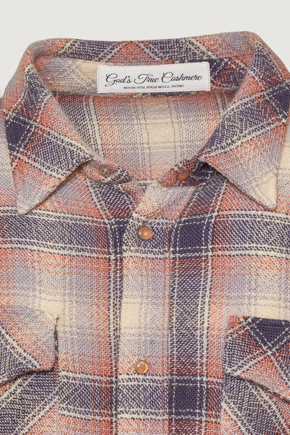 Lavender Tartan Cashmere Shirt