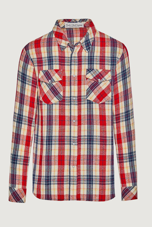 Red Multi Tartan Cashmere Shirt